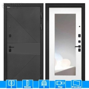 Входная дверь Профит black ФЛ-613 черный (крашеный) ФЛЗ120Мбелая матовая