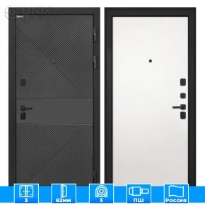 Входная дверь Профит black ФЛ-613 черный (крашеный) Гладкая панель Силк Сноу