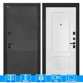 Входная дверь Профит black ФЛ-613 черный (крашеный) КВ-2 белая матовая