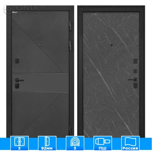 Входная дверь Профит black ФЛ-613 черный (крашеный) Лава