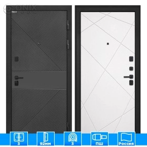 Входная дверь Профит black ФЛ-613 черный (крашеный) Лучи-М милк