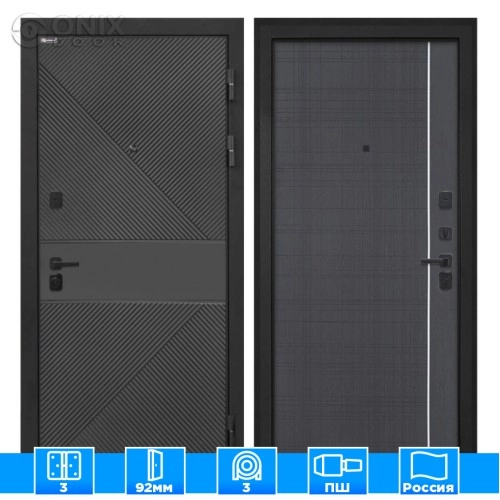 Входная дверь Профит black ФЛ-613 черный (крашеный) В-07 Венге