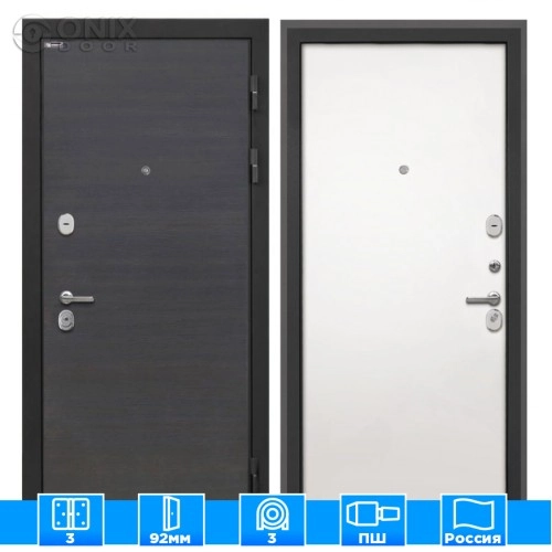 Входная дверь Сицилия Remix Эковенге Гладкая панель Силк Сноу