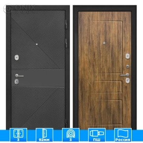 Входная дверь Сицилия Remix ФЛ-613 черный крашеный ФЛ-638М Дуб Американский