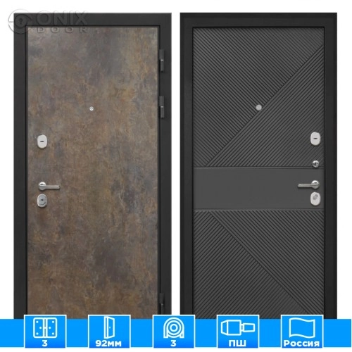 Входная дверь Сицилия RemixГранжФЛ-613 черный крашеный