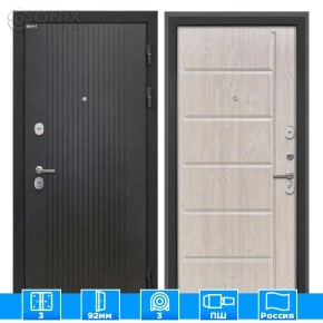 Входная дверь Сицилия Remix Лофт черный ФЛ-102 сосна белая