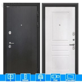 Входная дверь Сицилия Remix Лофт черный ФЛ-243-м белая матовая