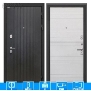 Входная дверь Сицилия Remix Лофт черный ФЛ-316 белый ясень