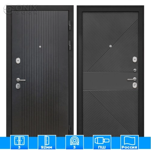 Входная дверь Сицилия Remix Лофт черный ФЛ-613 черный крашеный