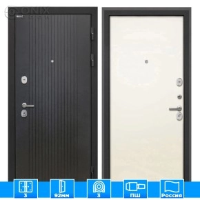 Входная дверь Сицилия Remix Лофт черный Гладкая панель Силк жасмин