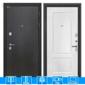 Входная дверь Сицилия Remix Лофт черный КВ-2 белая матовая