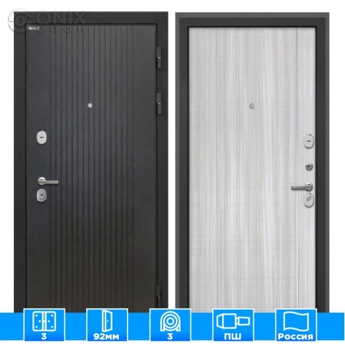 Входная дверь Сицилия Remix Лофт черный В-07 Сандал белый