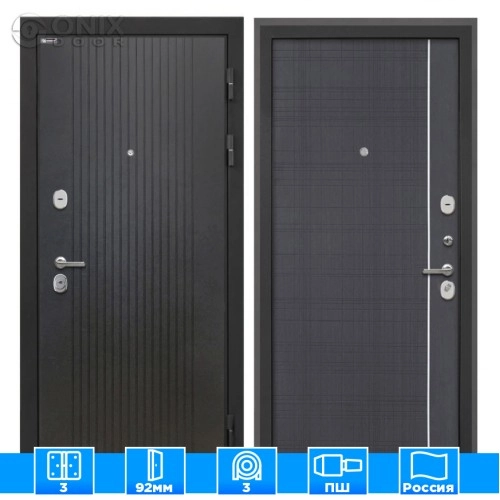 Входная дверь Сицилия Remix Лофт черный В-07 Венге