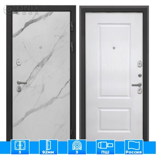 Входная дверь Сицилия Remix Мрамор арктик Альба Роял вуд белый