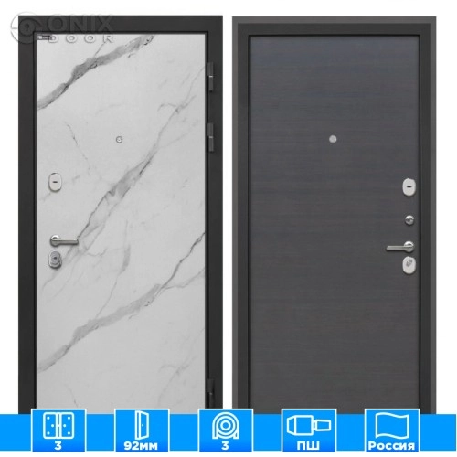 Входная дверь Сицилия Remix Мрамор арктик Эковенге поперечный