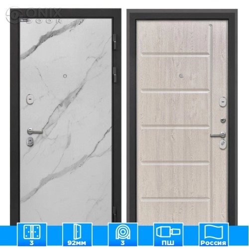 Входная дверь Сицилия Remix Мрамор арктик ФЛ-102 сосна белая