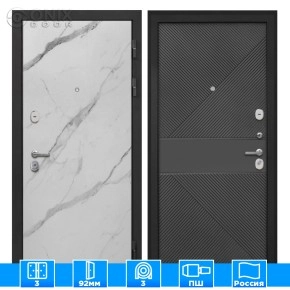 Входная дверь Сицилия Remix Мрамор арктик ФЛ-613 черный крашеный