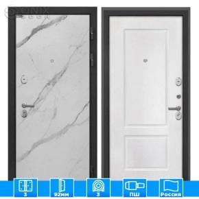 Входная дверь Сицилия Remix Мрамор арктик КВ-2 белая матовая