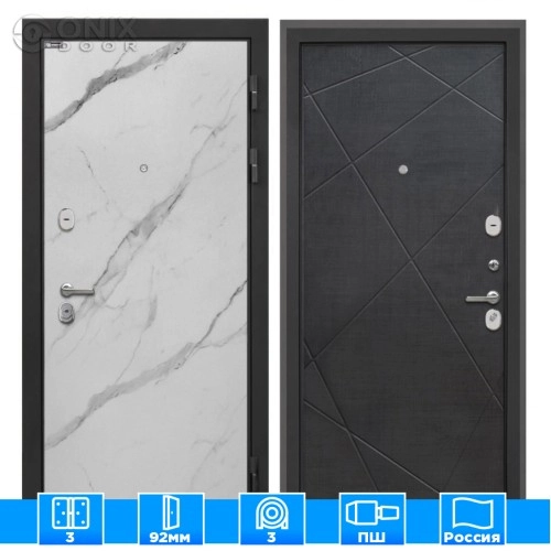 Входная дверь Сицилия Remix Мрамор арктик Лучи-М венге распил кофе