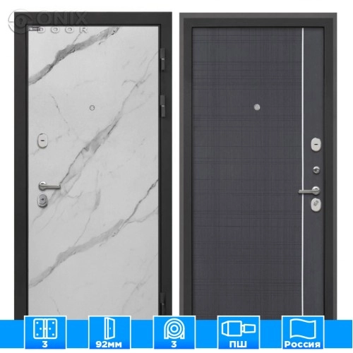 Входная дверь Сицилия Remix Мрамор арктик В-07 Венге