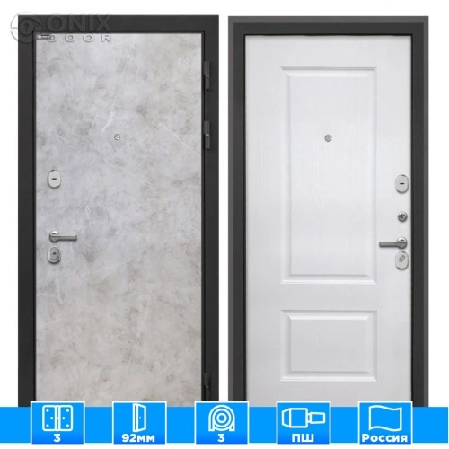 Входная дверь Сицилия Remix Мрамор светлый Альба Роял вуд белый