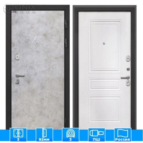 Входная дверь Сицилия Remix Мрамор светлый ФЛ-243-м белая матовая