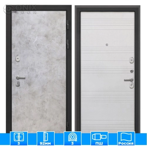 Входная дверь Сицилия Remix Мрамор светлый ФЛ-316 белый ясень