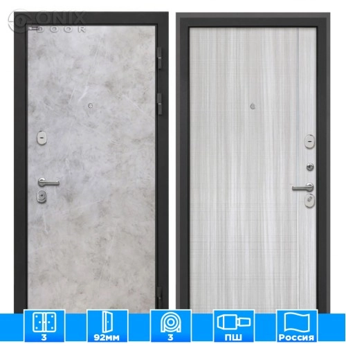 Входная дверь Сицилия Remix Мрамор светлый В-07 Сандал белый