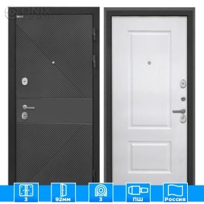 Входная дверь Сицилия Remix ФЛ-613 черный крашеный Альба Роял вуд белый