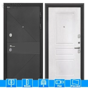 Входная дверь Сицилия Remix ФЛ-613 черный крашеный ФЛ-243-м белая матовая