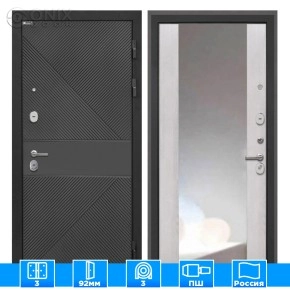 Входная дверь Сицилия Remix ФЛ-613 черный крашеный ФЛЗ-516 сосна белая