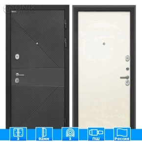 Входная дверь Сицилия Remix ФЛ-613 черный крашеный Гладкая панель Силк жасмин