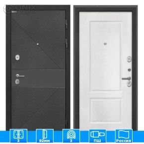 Входная дверь Сицилия Remix ФЛ-613 черный крашеный КВ-2 белая матовая