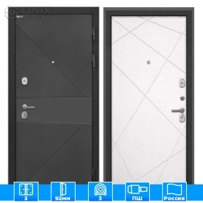 Входная дверь Сицилия Remix ФЛ-613 черный крашеный Лучи-М милк