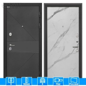 Входная дверь Сицилия Remix ФЛ-613 черный крашеный Мрамор арктик