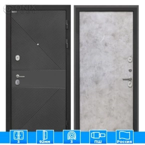 Входная дверь Сицилия Remix ФЛ-613 черный крашеный Мрамор светлый