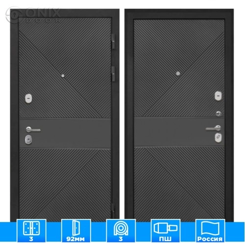 Входная дверь Сицилия Remix ФЛ-613 черный крашеный ФЛ-613 черный крашеный