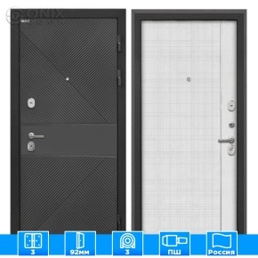 Входная дверь Сицилия Remix ФЛ-613 черный крашеный В-07 Лофт белый