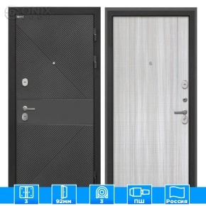 Входная дверь Сицилия Remix ФЛ-613 черный крашеный В-07 Сандал белый