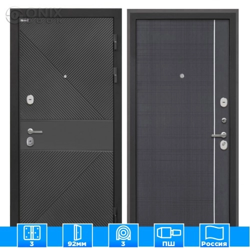 Входная дверь Сицилия Remix ФЛ-613 черный крашеный В-07 Венге