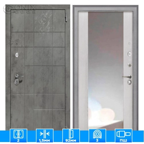 Входная дверь Спарта NEW грей ФЛЗ 516 сосна белая