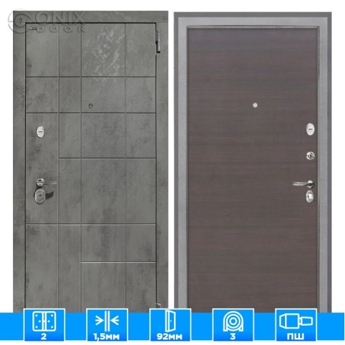 Входная дверь Спарта NEW грей Эковенге поперечный