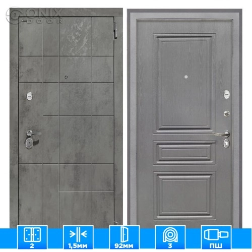 Входная дверь Спарта NEW грей ФЛ-243-м Графит вуд дуб