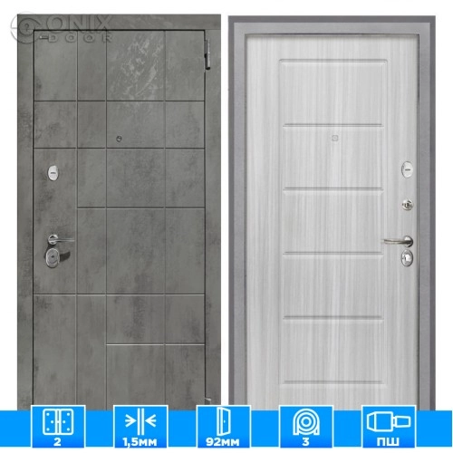 Входная дверь Спарта NEW грей ФЛ-39 Сандал белый