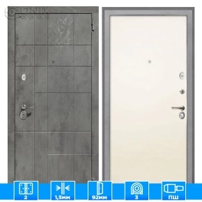 Входная дверь Спарта NEW грей Гладкая панель Силк жасмин