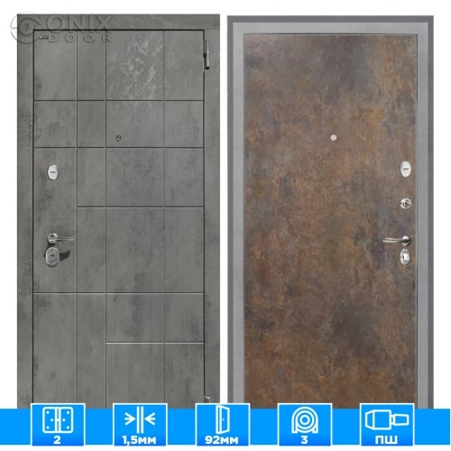 Входная дверь Спарта NEW грей Гранж