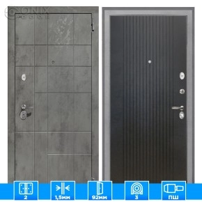 Входная дверь Спарта NEW грей Лофт черный