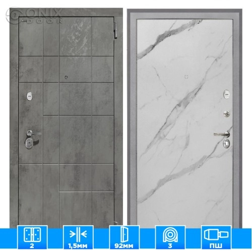 Входная дверь Спарта NEW грей Мрамор арктик