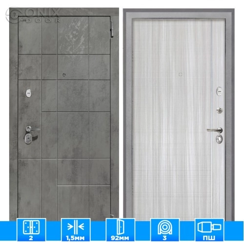 Входная дверь Спарта NEW грей В-07 Сандал белый