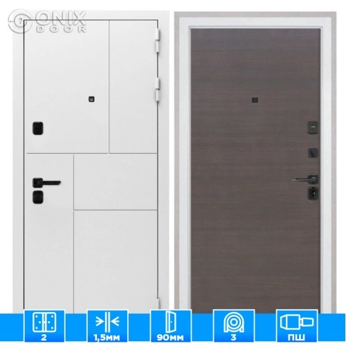 Входная дверь Спарта New White Эковенге поперечный